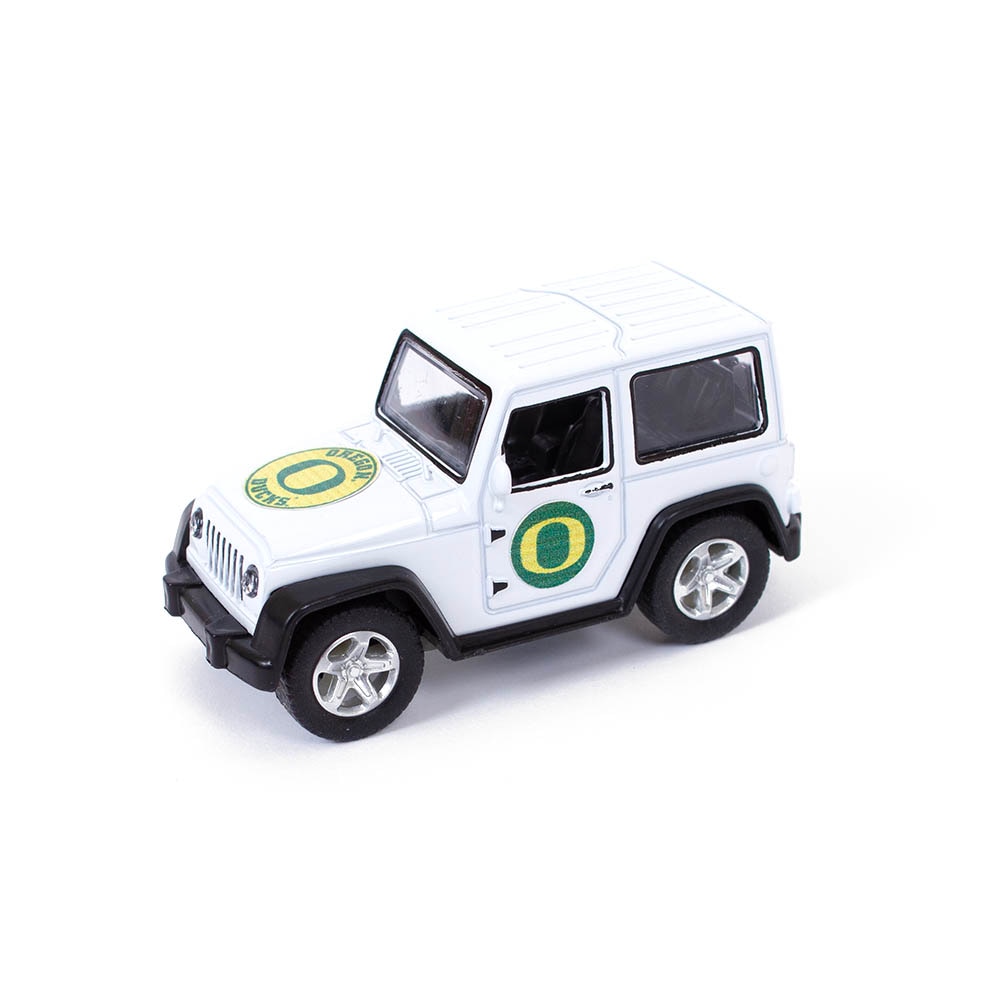 Classic Oregon O, White, Toys & Figurines, Gifts, Pullback, Jeep, SUV, Replica, Oregon Ducks design, 950405